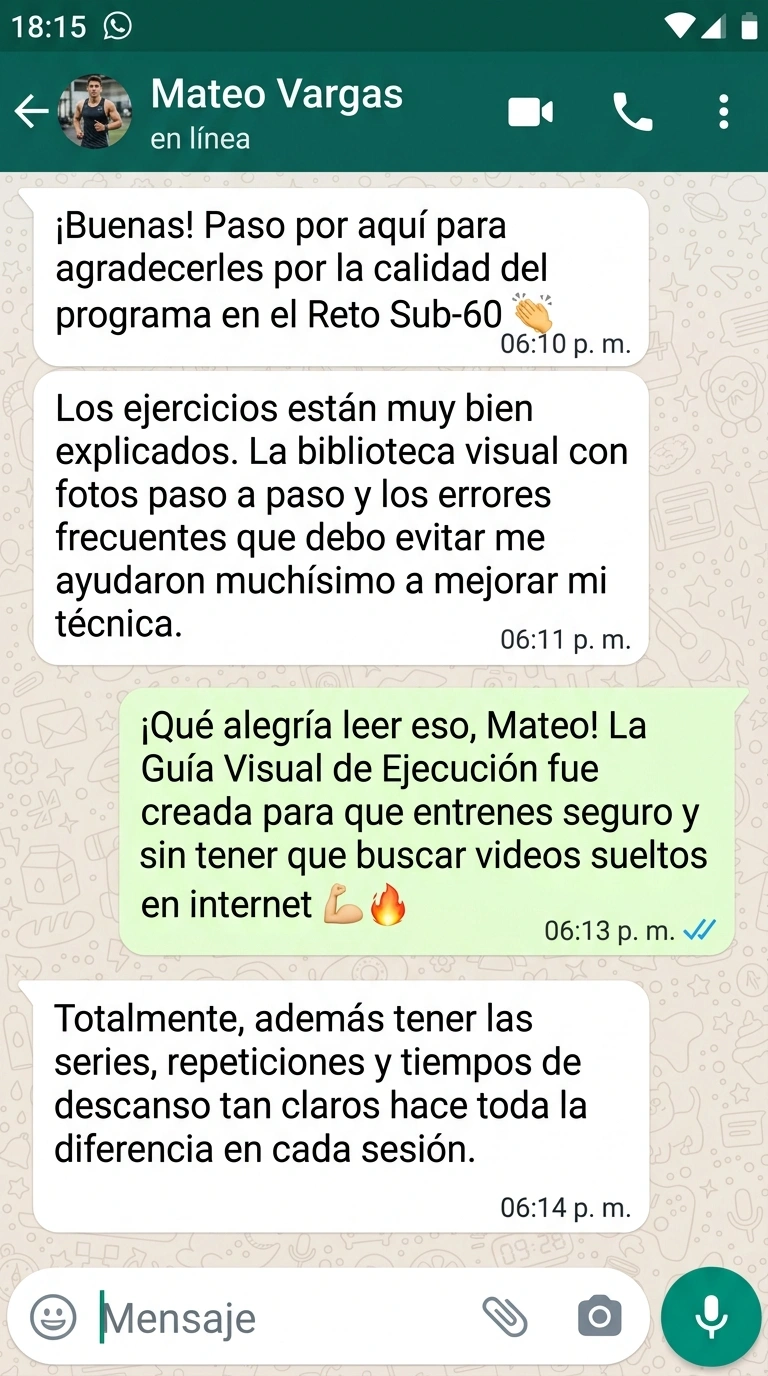 Conversación de WhatsApp compartida sobre el programa, mensaje 4